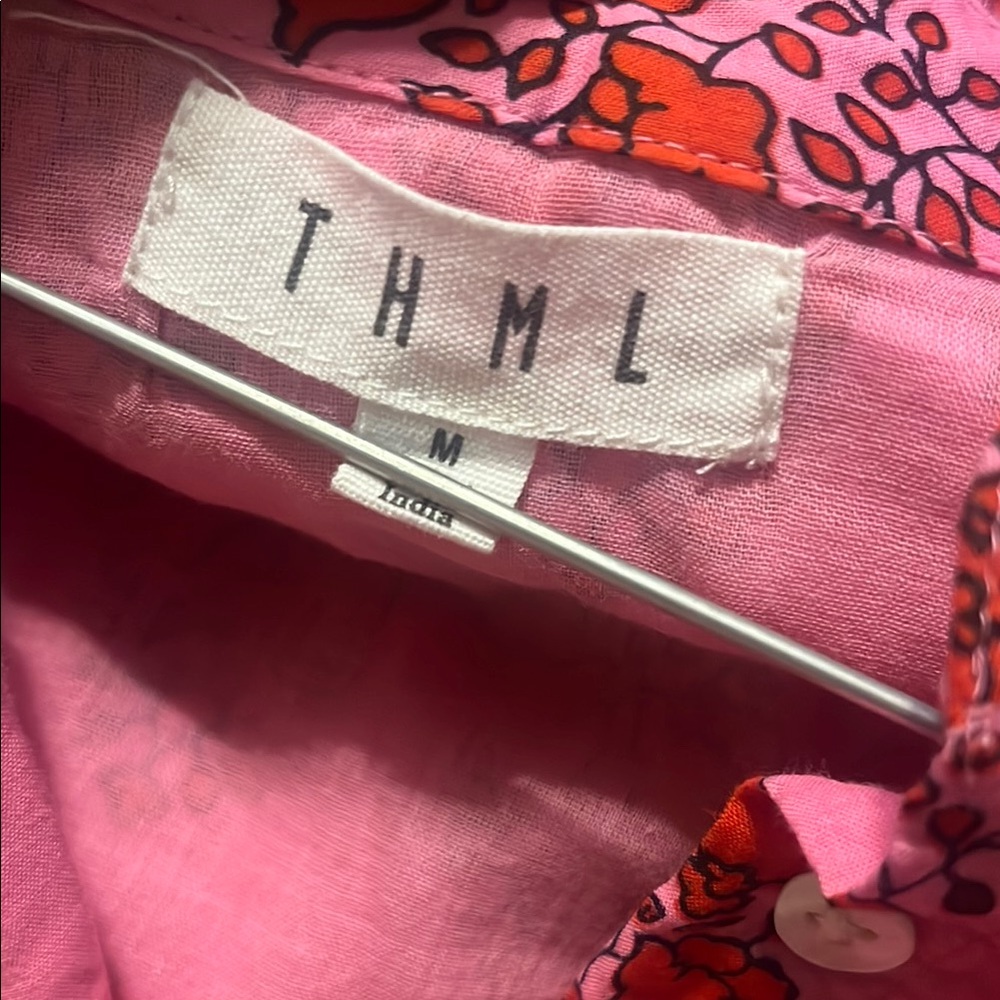 THML Womens Dress Pink and Red Patterned Mini Dress Medium - Picture 5 of 10